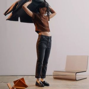 NWT Madewell High Rise Slim Boyjean - Black